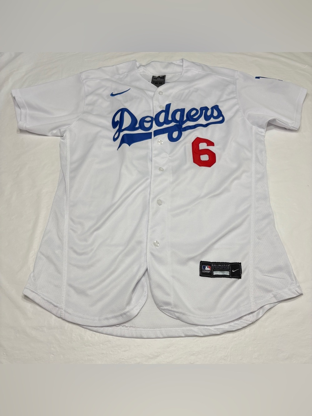 Nike Los Angeles Dodgers Justin Turner #10 MLB White Jersey Men’s 44 Large